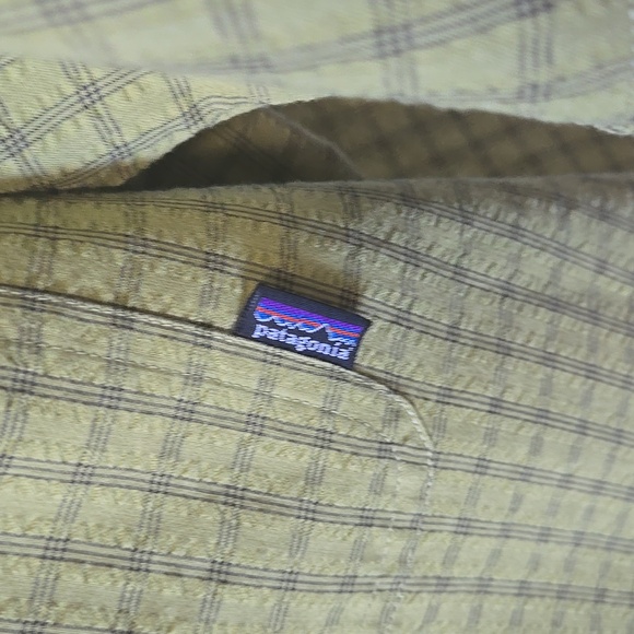 PATAGONIA Mens Short Sleeve Puckerware Button Down Shirt Avocado Green Sz XXL - Picture 8 of 14